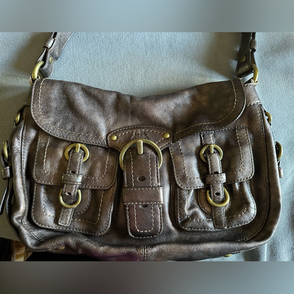 Coach Legacy Garcia Matte Metallic Bronze Leather Shoulder Bag